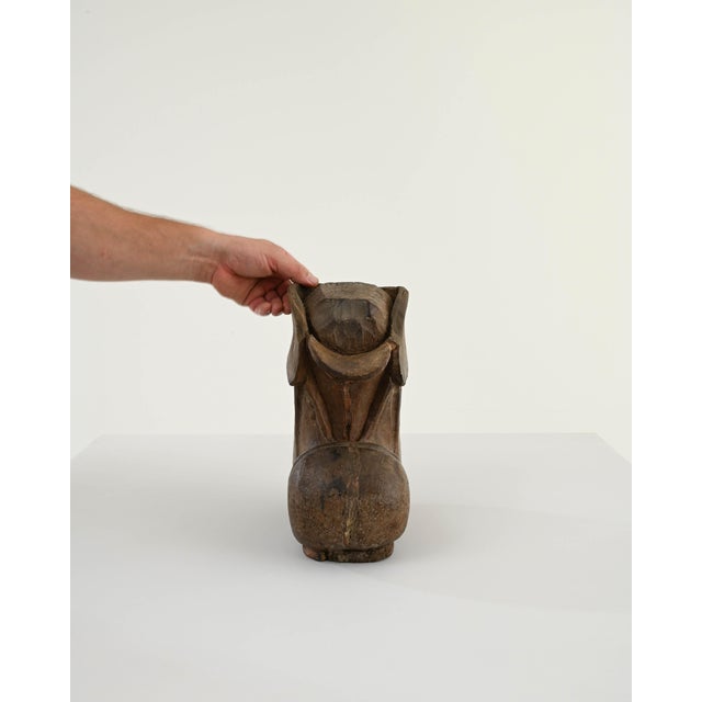 Brown 20th Century French Carved Wooden Boot Decoration For Sale - Image 8 of 18