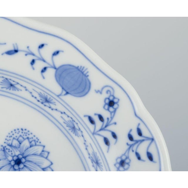 Blue Blue Onion Patterned Porcelain Plates, Meissen, Germany, 1890s, Set of 4 For Sale - Image 8 of 10