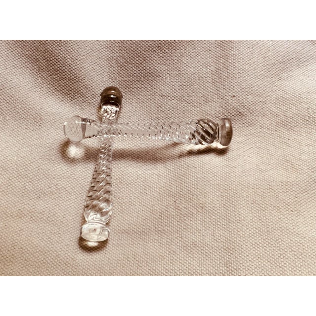 Cambridge Glass Company 1930s Cambridge Glass Clear Cocktail Muddlers Pair - Art Deco Barware For Sale - Image 4 of 8