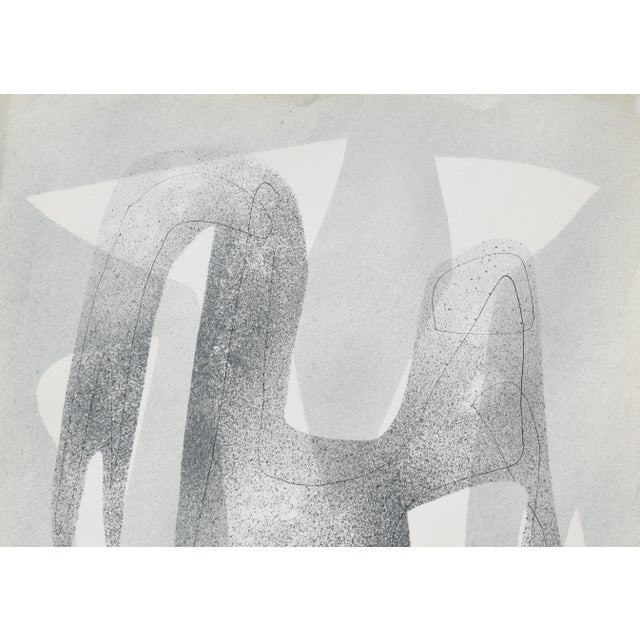 1960s Ernst Bräuer, Abstract Form II, 1964, Lithograph and Ink For Sale - Image 5 of 13