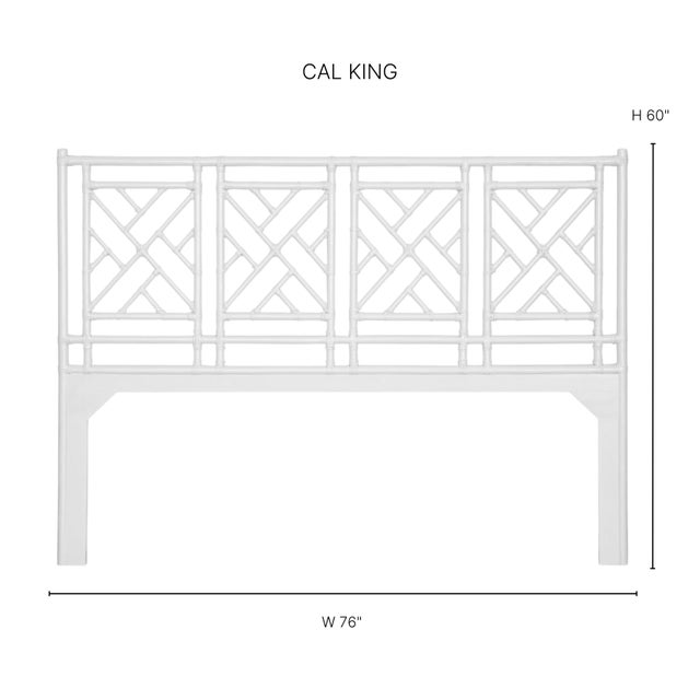 Modern Chippendale Platform Bed California King - Pink For Sale - Image 3 of 12
