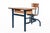 This rare vintage industrial-style mid century school desk in the style of Jean Prouvé is circa 1940. This single-seater...