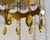 Mid Century Gothic Revival Gold Halo Ring & Crystal Chandelier For Sale - Image 9 of 16