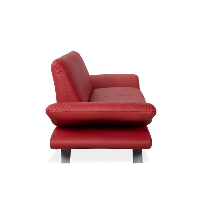 Vegan Leather Three-Seater Red Manual Function Rossini Sofa from Koinor For Sale - Image 11 of 14