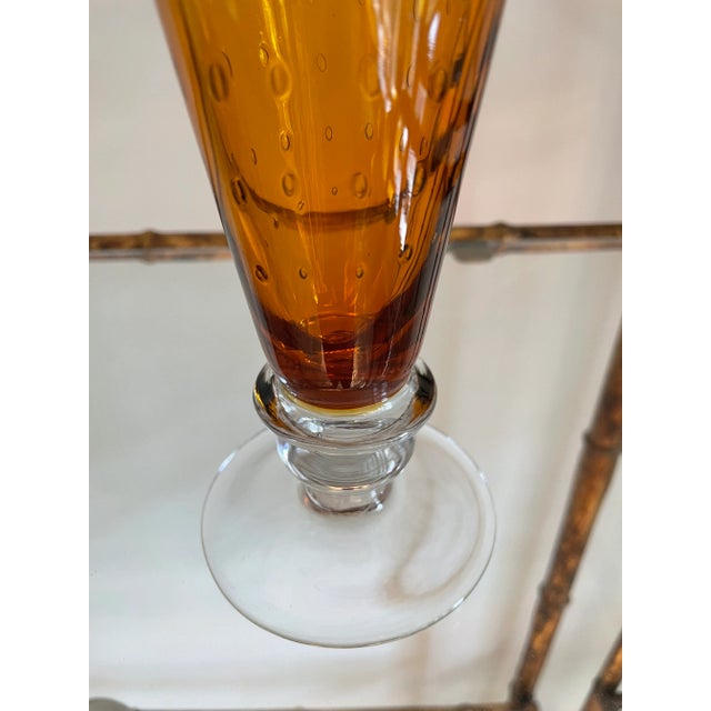 Vintage Pavilion Amber Ombre Pilsner Glasses by Zrike Set of 10