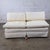 Late 20th Century MCM to Modern Slipper Style Loveseat or Armless Sofa Off White Textured Stripe Upholstery For Sale - Image 18 of 18