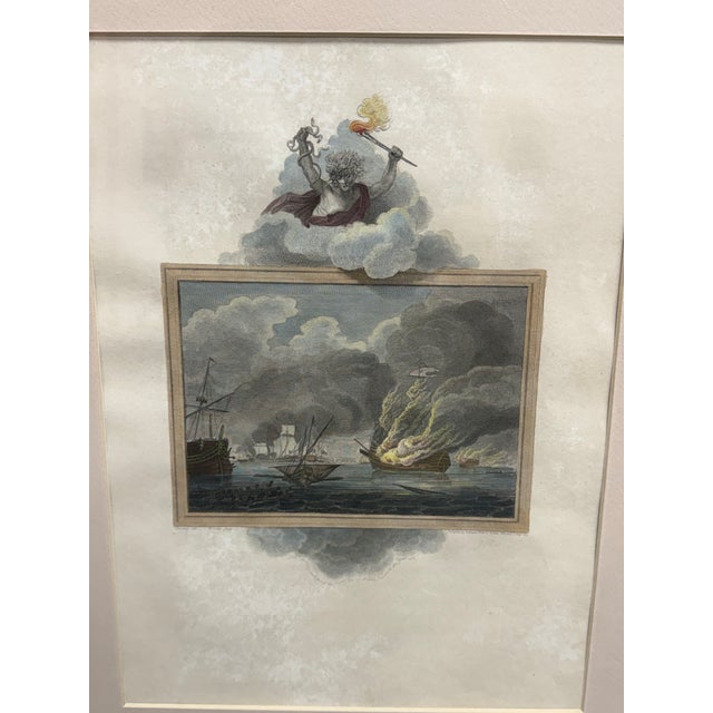 Nautical Maritime Battle Engravings, Framed, Set of Four For Sale - Image 3 of 12