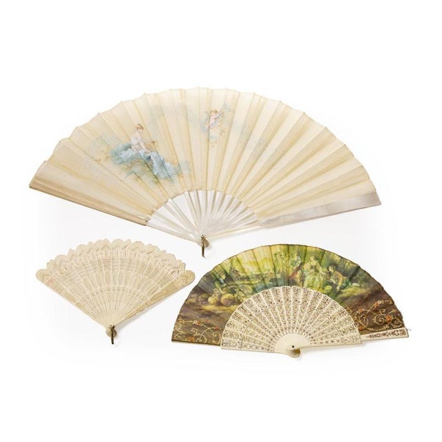 Fans, 19th Century, Set of 3 For Sale - Image 6 of 6
