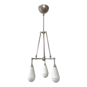 Apparatus Studio Triad 3 Pendant in "Tarnished Silver" and Porcelain