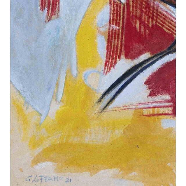 Contemporary Giorgio Lo Fermo, Abstract Composition, Original Oil on Canvas, 2021 For Sale - Image 3 of 4