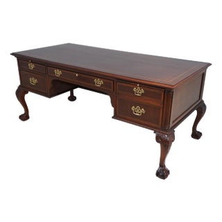 Councill Craftsmen Ball & Claw Mahogany Executive Desk For Sale