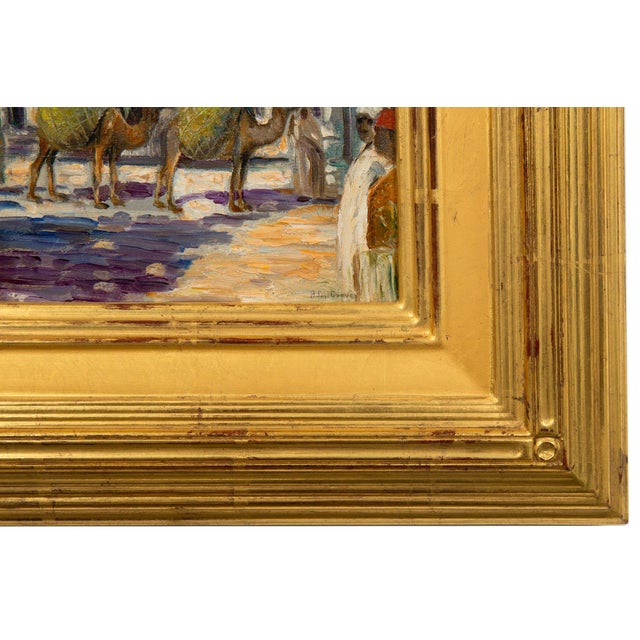 American Impressionist Painting of Camel at Souq Al Jum’aa by Albert Graves For Sale - Image 11 of 18