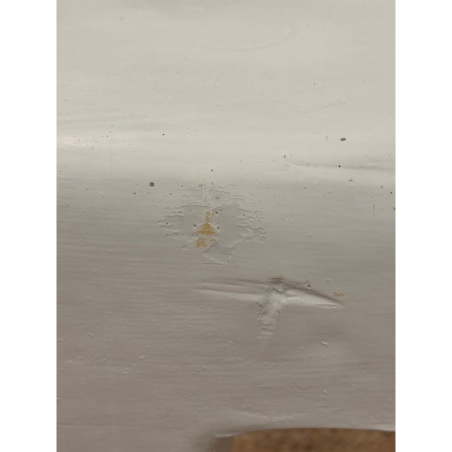 Vintage Signed John Dickinson San Francisco Square "Etruscan" Plaster Side Table / Occasional Table For Sale - Image 11 of 12