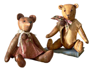 Vintage Dutch Decorative Teddy Bears, 1980s, Set of 2
