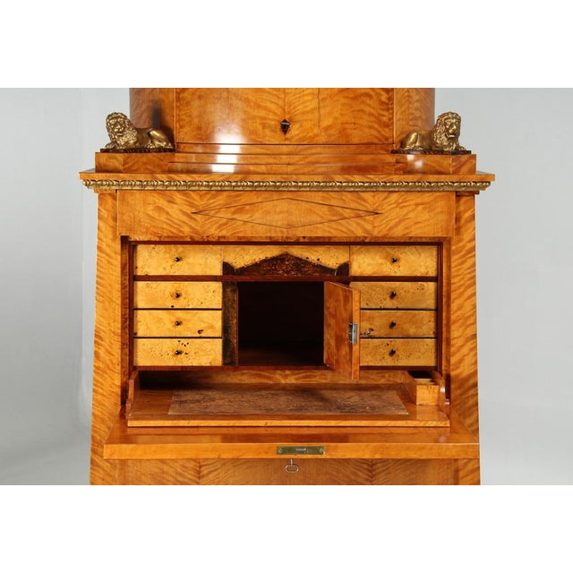 Antique Biedermeier Secretaire with Lions, 1825 For Sale - Image 4 of 18
