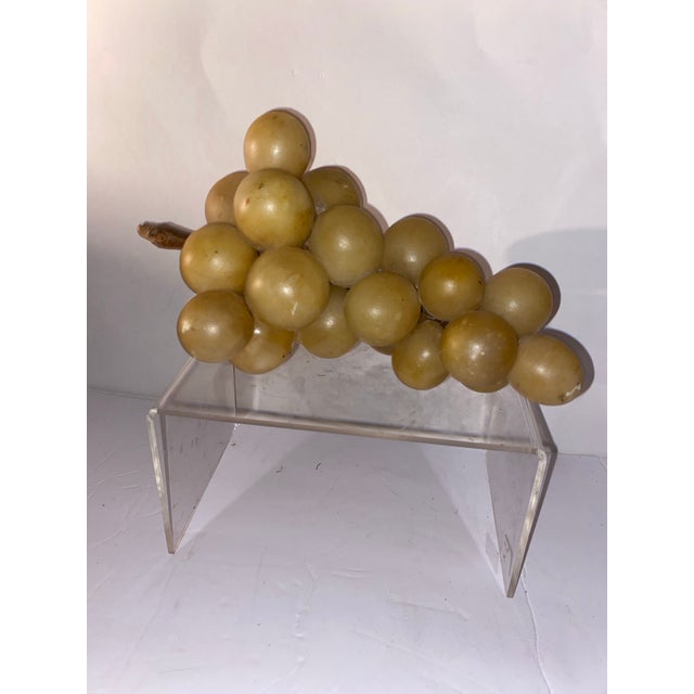 Alabaster Grapes. Vintage MCM Alabaster Cluster of Grapes For Sale - Image 9 of 12