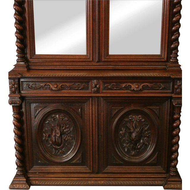 Antique Hunting Renaissance Carved Buffet For Sale - Image 4 of 8