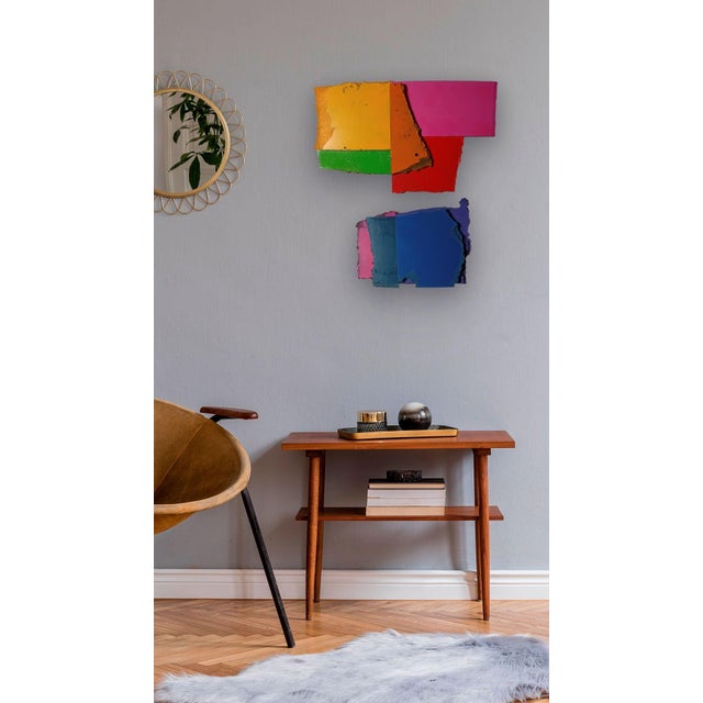 Abstract Contemporary Abstract Aerosol on Assembled Masonite (Isorel) "Untitled 198" by Andre Debono For Sale - Image 3 of 9