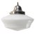 Metal French White Semi-Matt Opaline Glass Pendant Lamp For Sale - Image 7 of 7