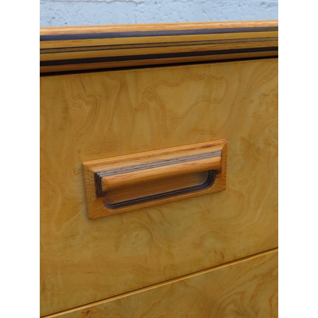 Henredon Scene Two Mid Century Modern Burlwood Inlay Dresser 6345 For Sale - Image 14 of 18