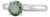 0.95ct Green Diamond Ring 14k White Gold Size 7 Round Solitaire For Sale