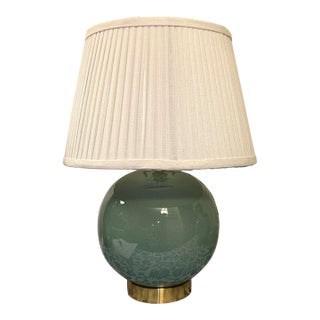 Green Ceramic Table Lamps From Ralph Lauren - 2 Available For Sale