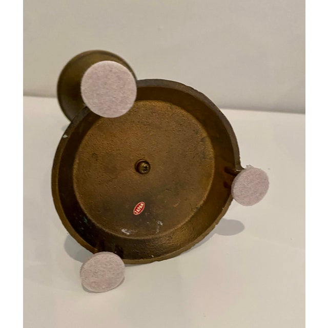 Vintage Bronze/Brass Japanese Candle Holder For Sale - Image 9 of 12
