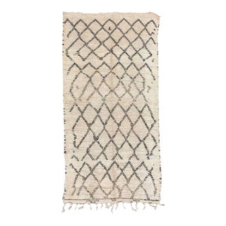 Moroccan Vintage Beni Ouarain Rug North Africa For Sale