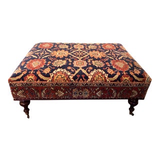 Carpeted-Covered Plantation Bench For Sale