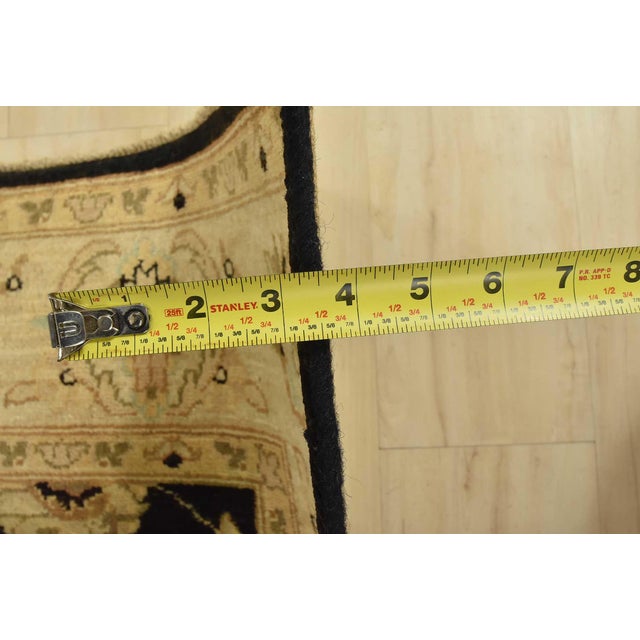 Ziegler Rug 5’11” X 9′ Black Wool Traditional Hand-Knotted Oriental Carpet For Sale - Image 11 of 13