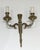 This pair of Louis the 16th wall sconces is made of bronze and white painted bronze. This is a French work. Circa 1940