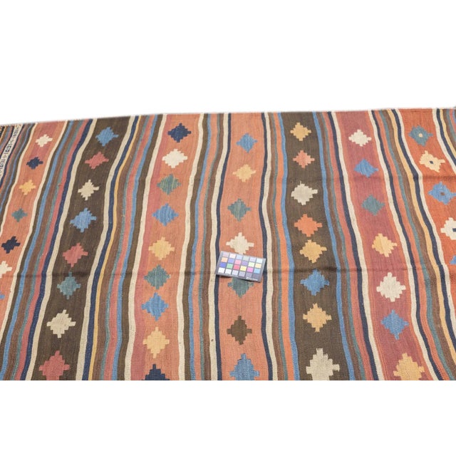 Fine Antique Persian Qashqai Kilim Rug 5'5'' X 8'2'' For Sale - Image 12 of 12