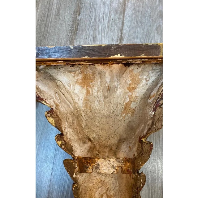 Mid 20th Century Hollywood Regency Demilune Wall Hanging Demilune Shelf Tables - a Pair For Sale - Image 11 of 13