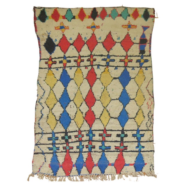 Mid 20th Century Beni Ourain Moroccan Rug For Sale - Image 16 of 18