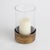 Made of hammered glass and cast aluminum, this hurricane has a classic look. The antique brass finish plays well in...