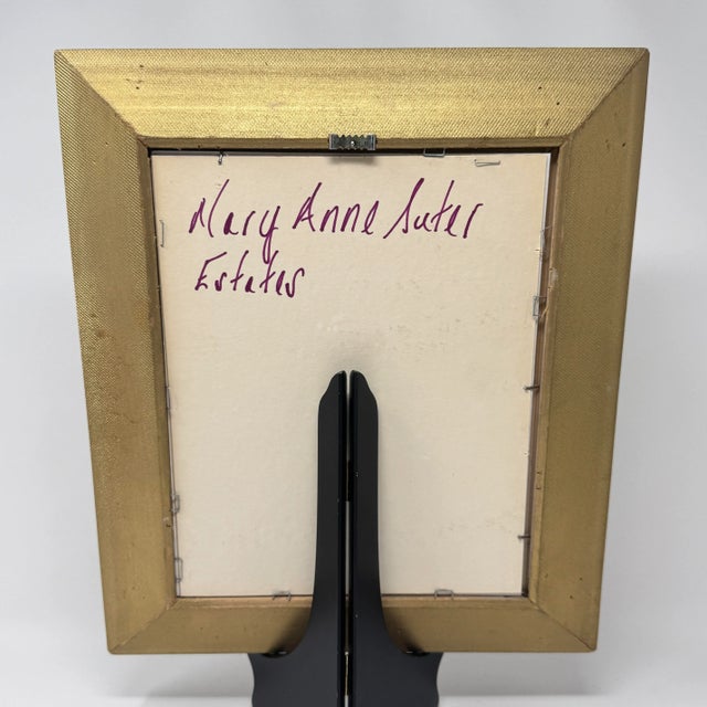 Original Watercolor Floral in Bamboo Frame – Chinoiserie Style For Sale In Tampa - Image 6 of 9