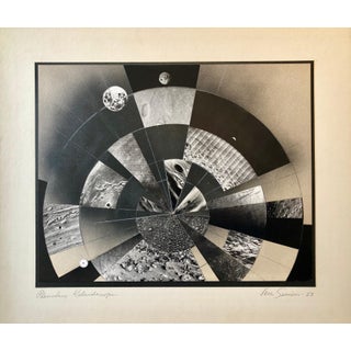 Vera Simons, Planetary Kaleidoscope, Photo Mosaic Collage Space Photograph, Feminist Aviator, 1983 For Sale
