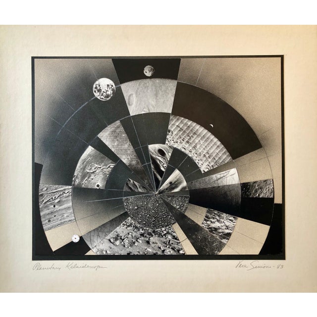 Vera Simons, Planetary Kaleidoscope, Photo Mosaic Collage Space Photograph, Feminist Aviator, 1983 For Sale