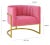 2020s Magnolia Rose Pink Velvet Chair with Gold Frame For Sale - Image 5 of 7