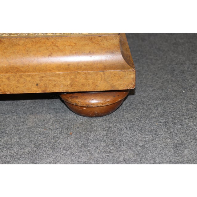 Antique French Empire Style Bronze and Marble Mounted Tall Case Clock For Sale - Image 10 of 15