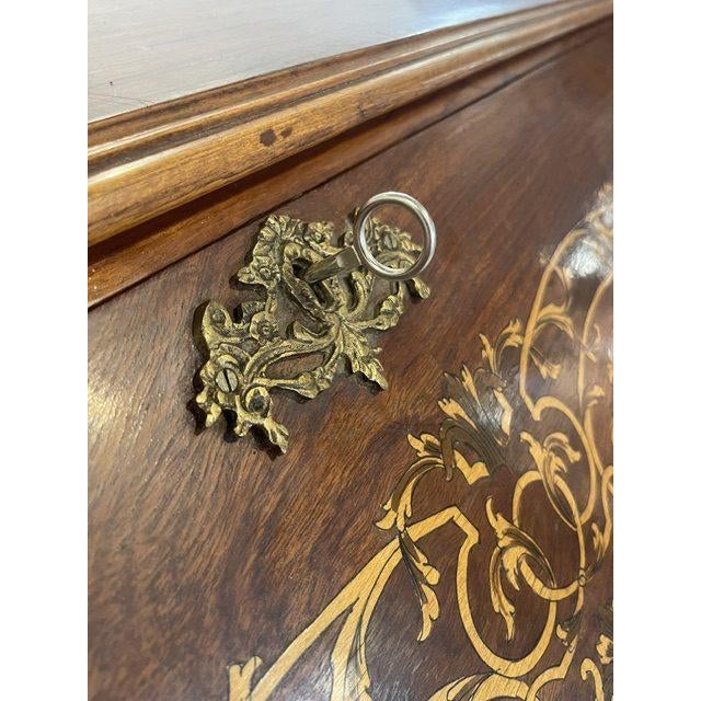 Egyptian Secretaire in Wood and Brass For Sale - Image 18 of 18