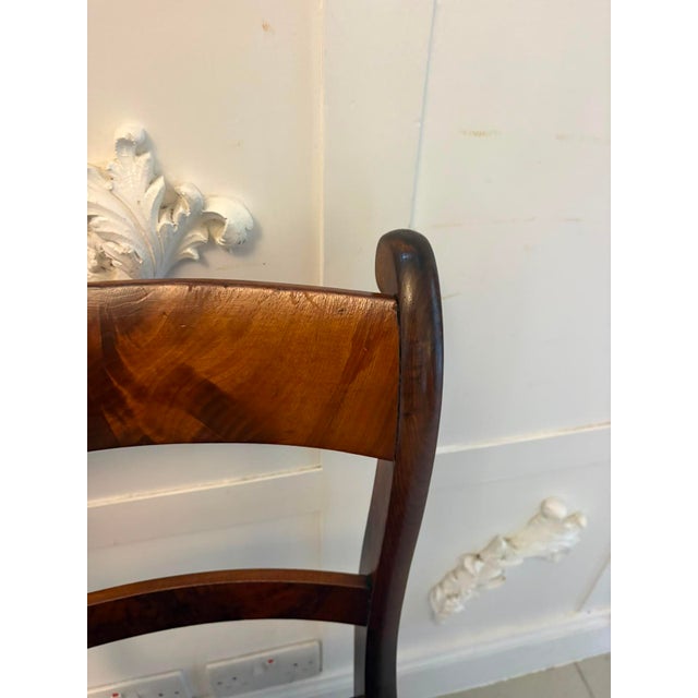 Antique Regency Mahogany Bar Back Dining Chairs with Sabre Legs, 1830, Set of 4 For Sale - Image 12 of 15