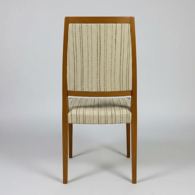Wood Vintage Nordic Chairs in Fabric, 1960s, Set of 4 For Sale - Image 7 of 9