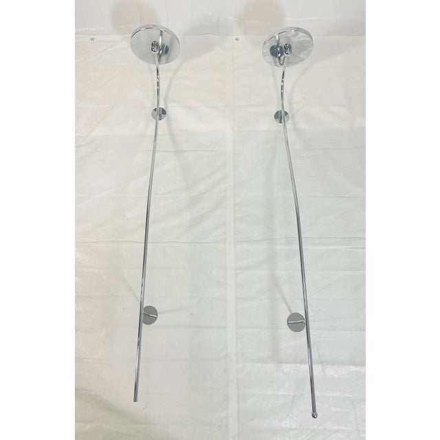 Contemporary Pair of “Ionico” Chrome Wall Shelves by Vg New Trend, Italy For Sale - Image 3 of 18