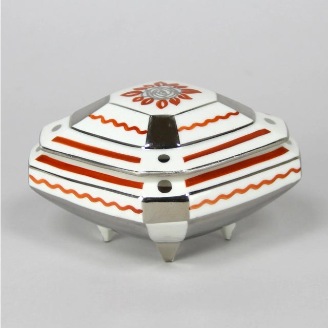 Art Deco Limoges Porcelain Box, 1930s For Sale - Image 6 of 6