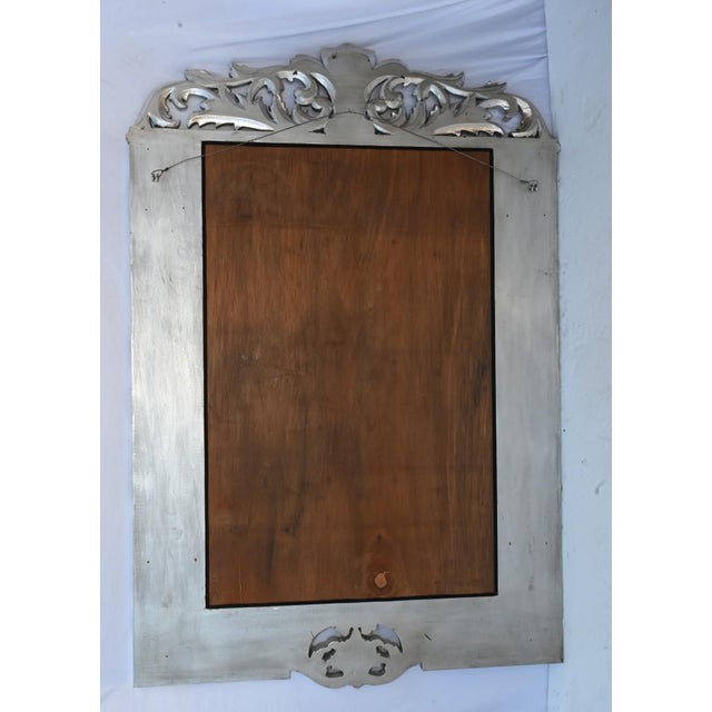 Silver Rococo Italian Pier Mirror in Silver Gilt For Sale - Image 8 of 9
