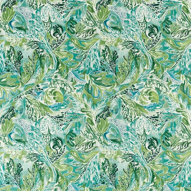 Harlequin Alotau Fabric in Fig Leaf/ Tree Canopy For Sale