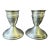 Vintage Sterling Silver Duchin Pierced Weighted Candlesticks a Pair For Sale