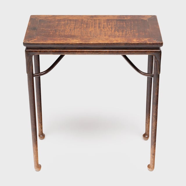 Chinese Chinese Petite Walnut Offering Table With Ball Feet, C. 1850 For Sale - Image 3 of 5