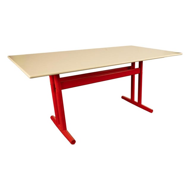 Mid Century Modern Danish Six Safari Chairs Dining Table Set by Erik Wørts 1960s For Sale - Image 16 of 18